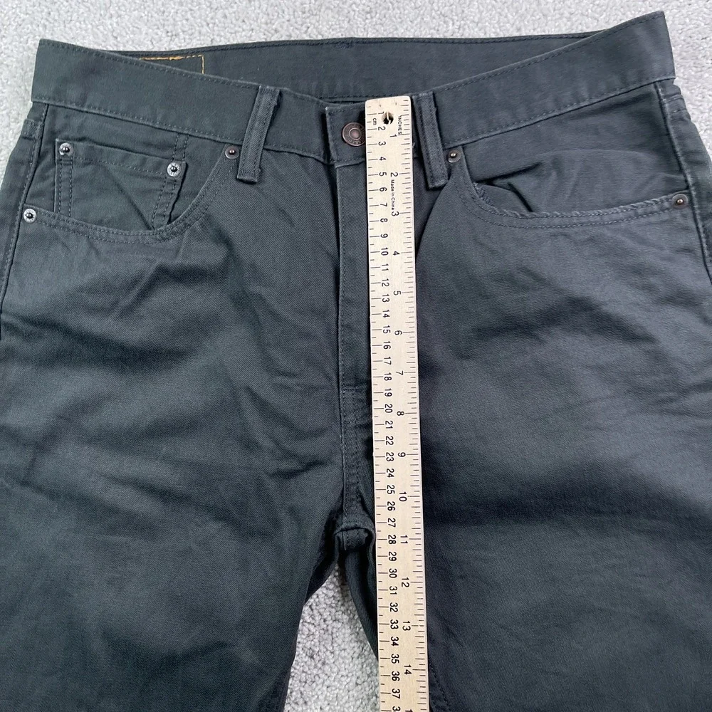 Levis 505 Pants Mens 32x34 Gray Straight Leg Cotton Twill Casual Workwear